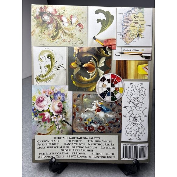 Rosemaling Techniques Heritage Acrylics Jansen Art Studio Book - Picture 3 of 16